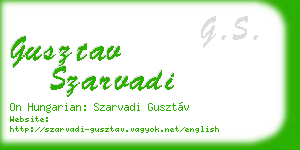 gusztav szarvadi business card